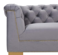 Opal Grey Velvet Sofa - Luxury Living Collection