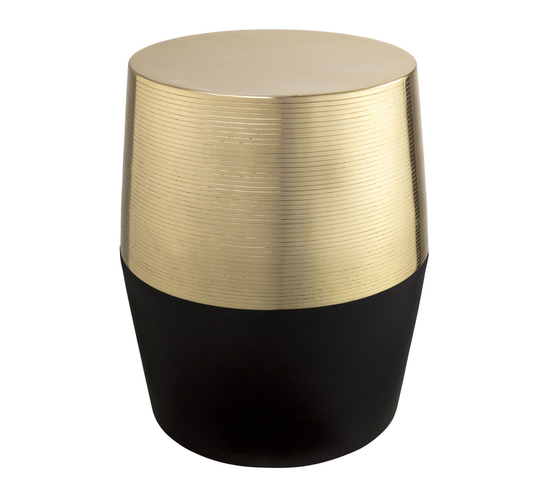 Orli Gold Top with Solid Black Base Stool - Luxury Living Collection