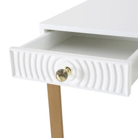 Oscar White Lacquer Desk - Luxury Living Collection