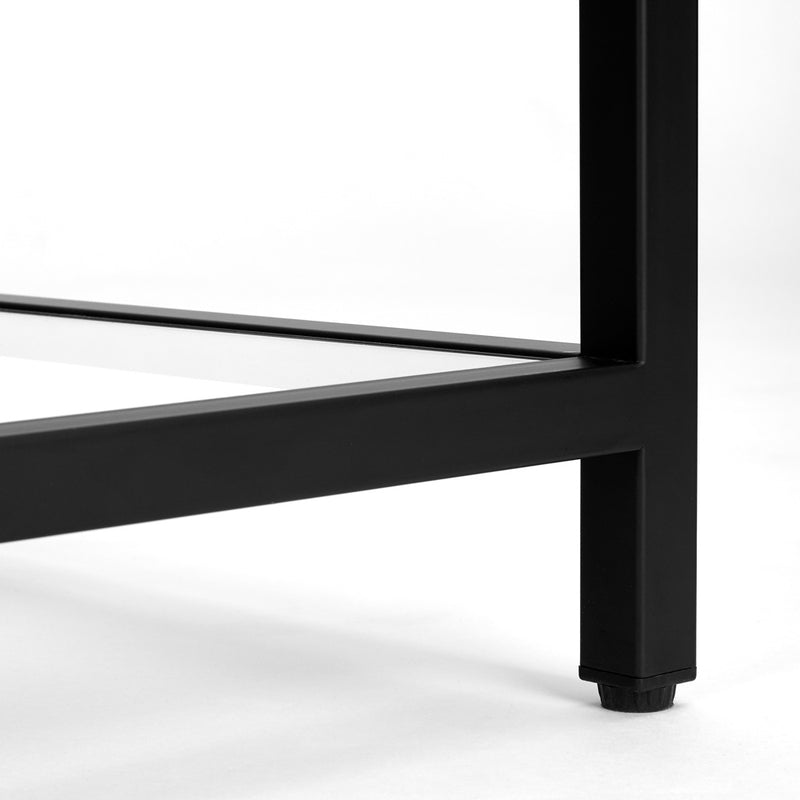 Alaya Condo Size Black Metal Coffee Table