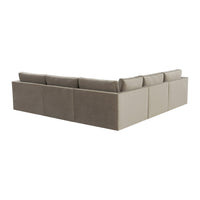 Valentina Taupe Velvet Modular L Sectional Sofa - Luxury Living Collection