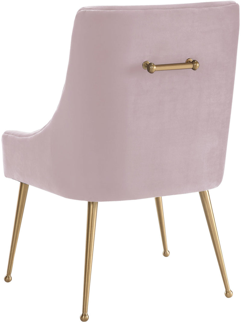 Prado Blush Velvet With Gold Frame Chair - Luxury Living Collection