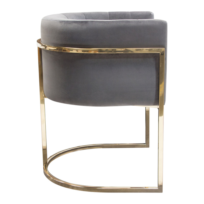 Angele Grey Velvet Dining Chair - Luxury Living Collection