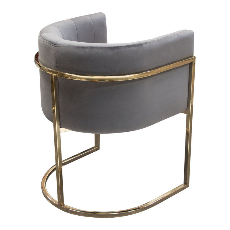 Angele Grey Velvet Dining Chair - Luxury Living Collection