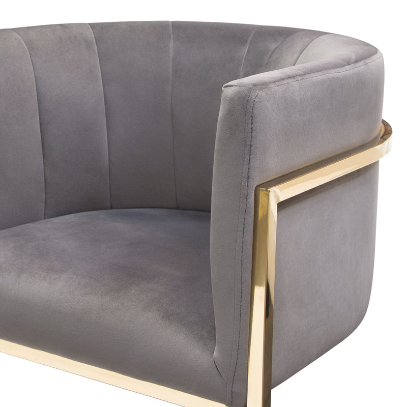 Angele Grey Velvet Dining Chair - Luxury Living Collection