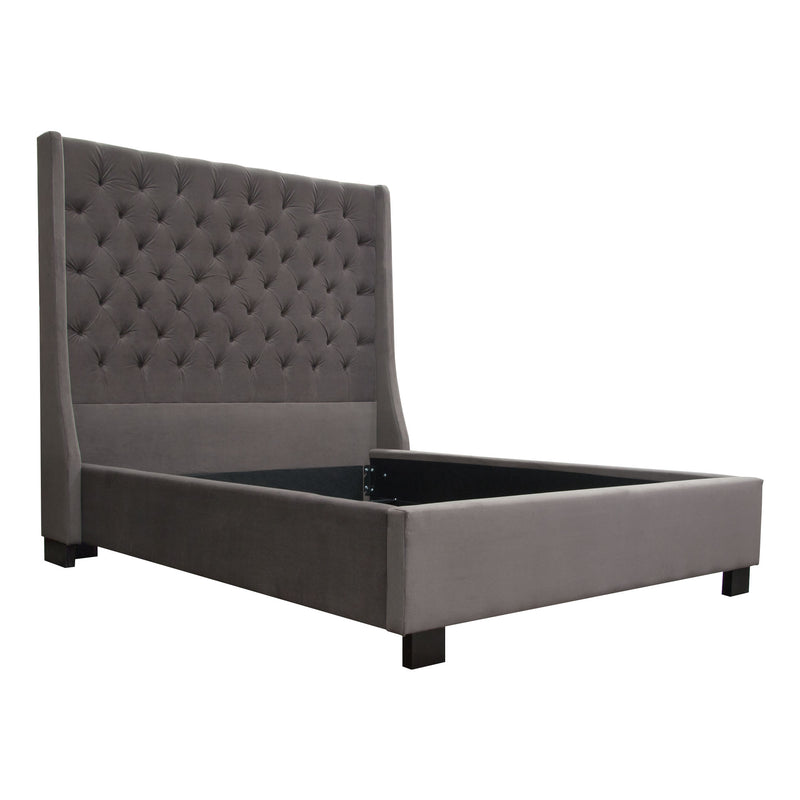 Thalia Grey Velvet Bed - Luxury Living Collection