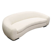Ryla Sofa in Bone Boucle Textured Fabric w/ Contoured Arms & Back - Luxury Living Collection