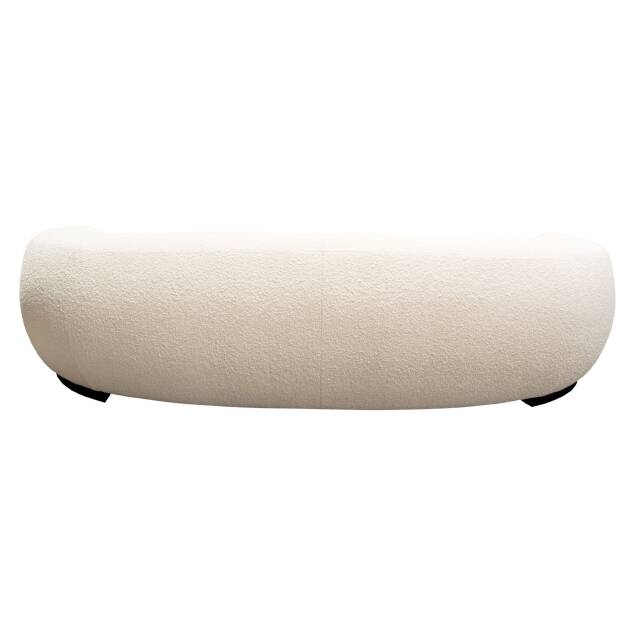 Ryla Sofa in Bone Boucle Textured Fabric w/ Contoured Arms & Back - Luxury Living Collection