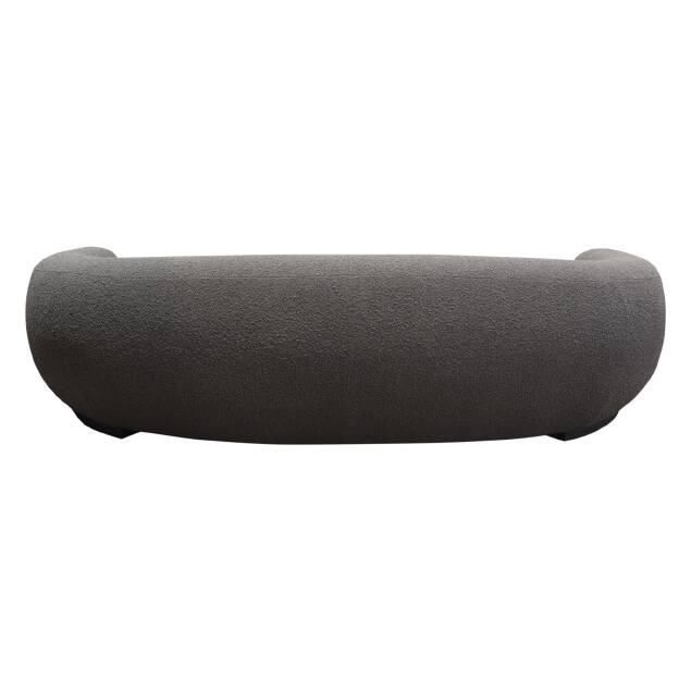 Ryla Sofa in Charcoal Boucle Textured Fabric w/ Contoured Arms & Back - Luxury Living Collection