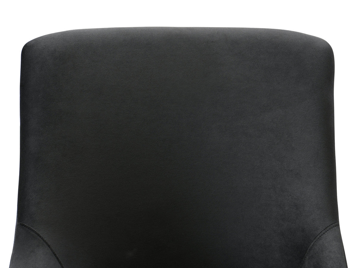 Prado Black Velvet Office Swivel Chair - Luxury Living Collection