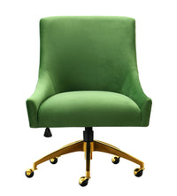 Prado Green Velvet Office Swivel Chair - Luxury Living Collection