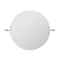 Kassandra Polished Nickel Round Mirror