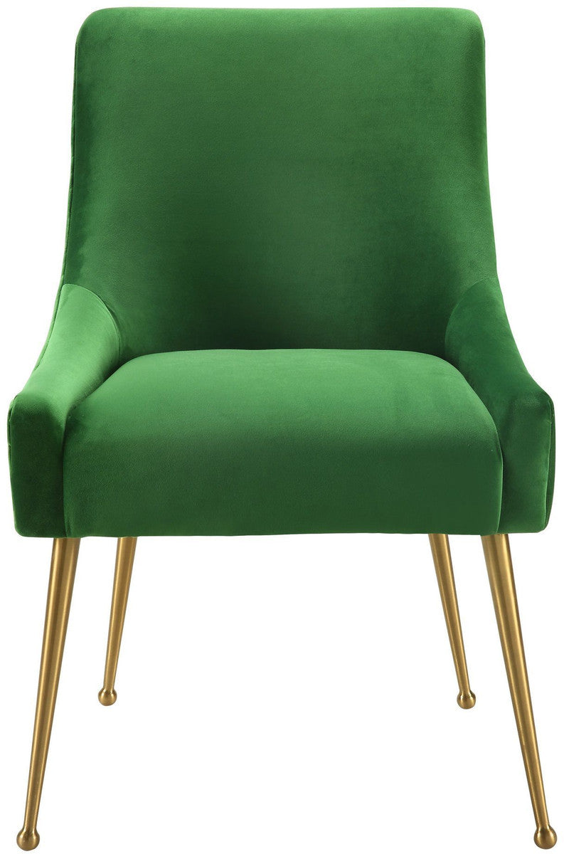 Prado Green Velvet With Gold Frame Chair - Luxury Living Collection