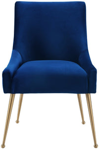 Prado Blue Velvet With Gold Frame Chair - Luxury Living Collection