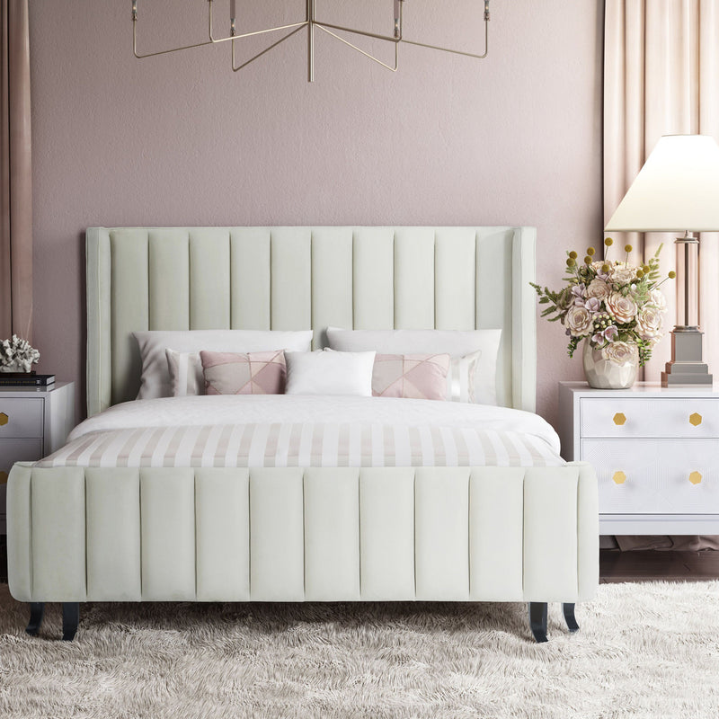 Pearl Velvet Bed - Luxury Living Collection
