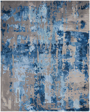 Vivid Blue/Grey Rug - Elegance Collection