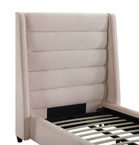 Pantea Blush Velvet Bed - Luxury Living Collection