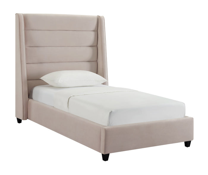 Pantea Blush Velvet Bed - Luxury Living Collection