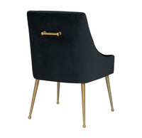 Prado Black Velvet With Gold Frame Chair - Luxury Living Collection
