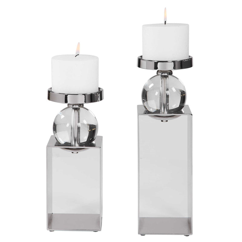 Crystia Candle Holders (Set of 2)