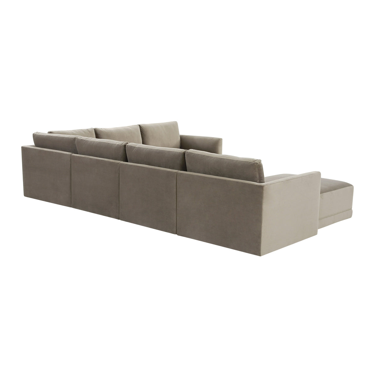 Valentina Taupe Velvet Modular Large Sectional Sofa - Luxury Living Collection