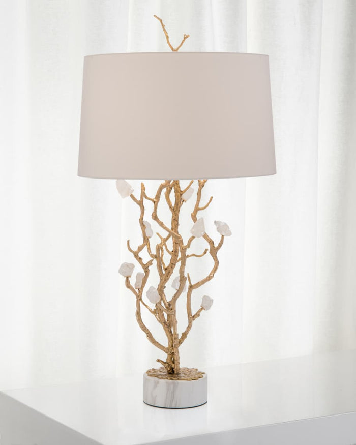 Clarise Quartz Bud Table Lamp - Luxury Living Collection