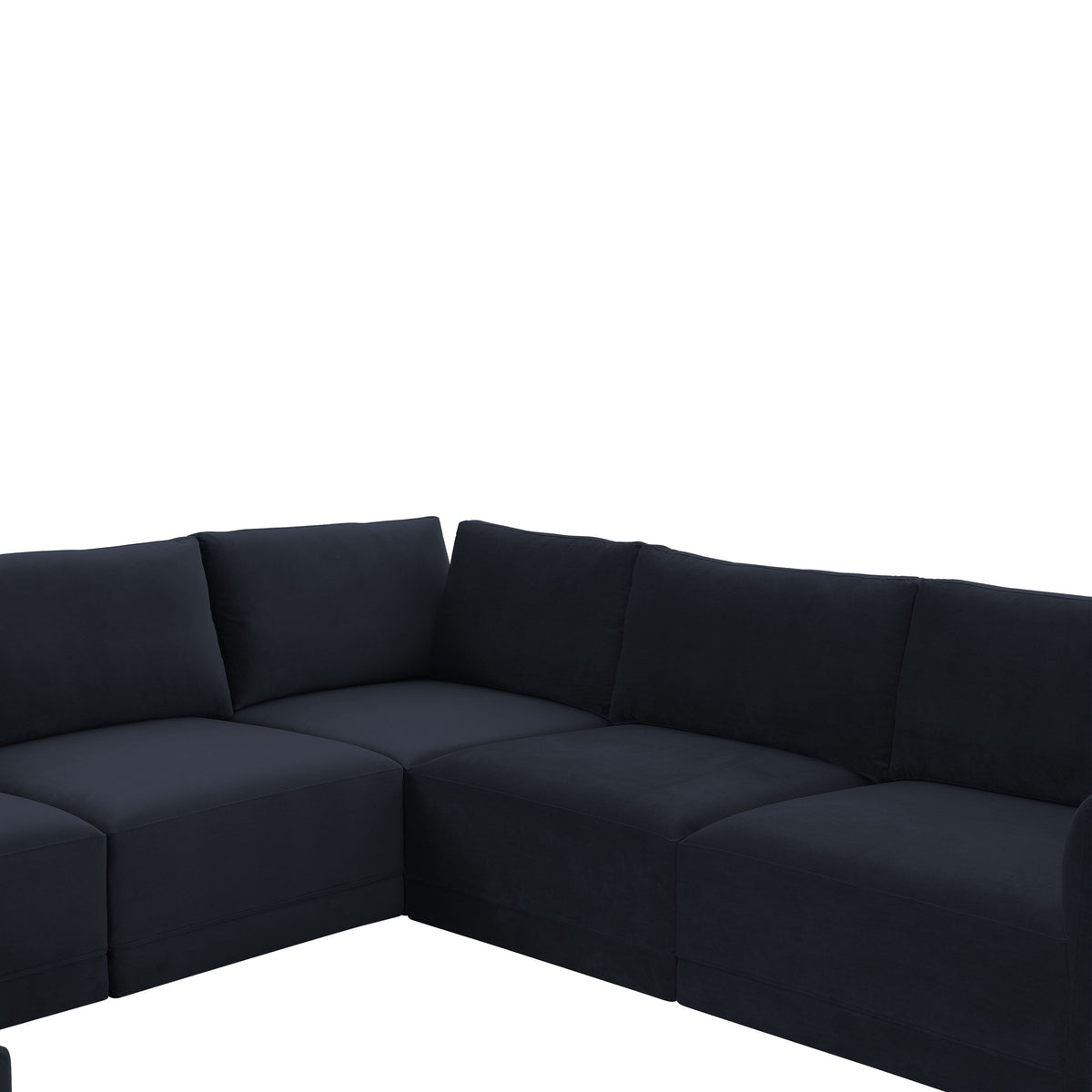 Valentina Navy Velvet Modular Large Sectional Sofa - Luxury Living Collection