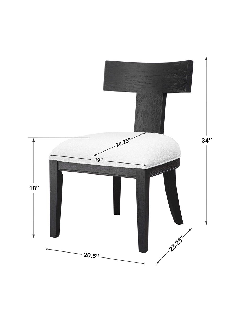 Rowan Charcoal Armless Chair