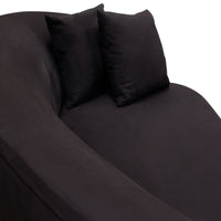 Anastasia Black Suede Velvet with Brushed Gold Sofa - Luxury Living Collection