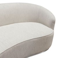 Anastasia Light Cream with Brushed Silver Sofa - Luxury Living Collection