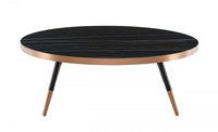 Maleah Modern Black Ceramic Large Coffee Table