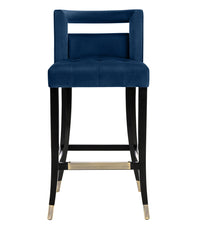 Rina Navy Velvet Counter Stool - Luxury Living Collection