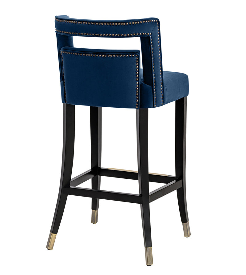 Rina Navy Velvet Counter Stool - Luxury Living Collection