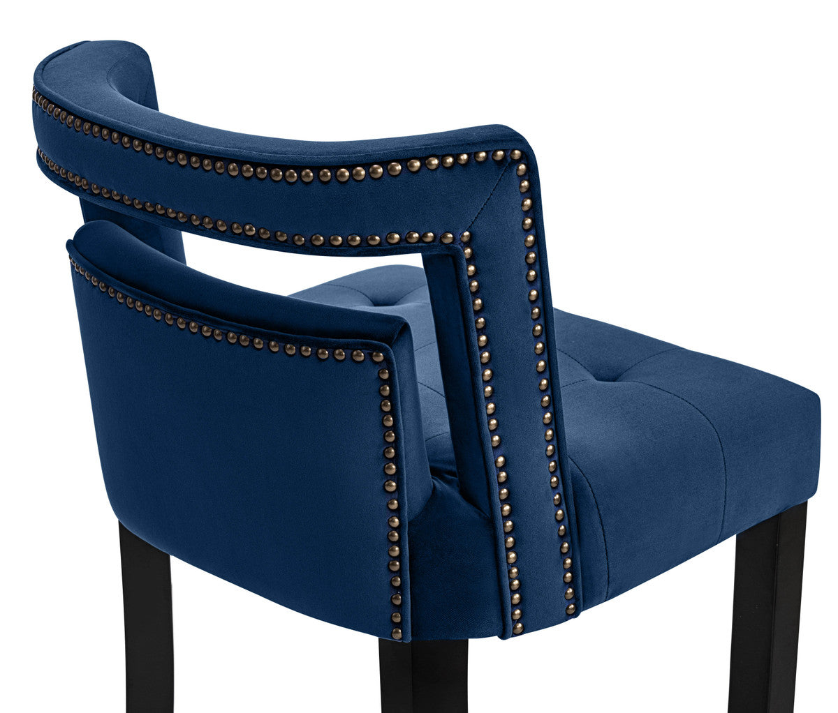 Rina Navy Velvet Counter Stool - Luxury Living Collection