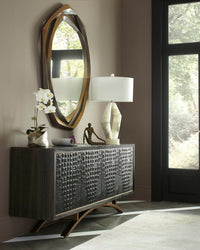 Waterfall Dark Bronze & Gold Mirror - Luxury Living Collection