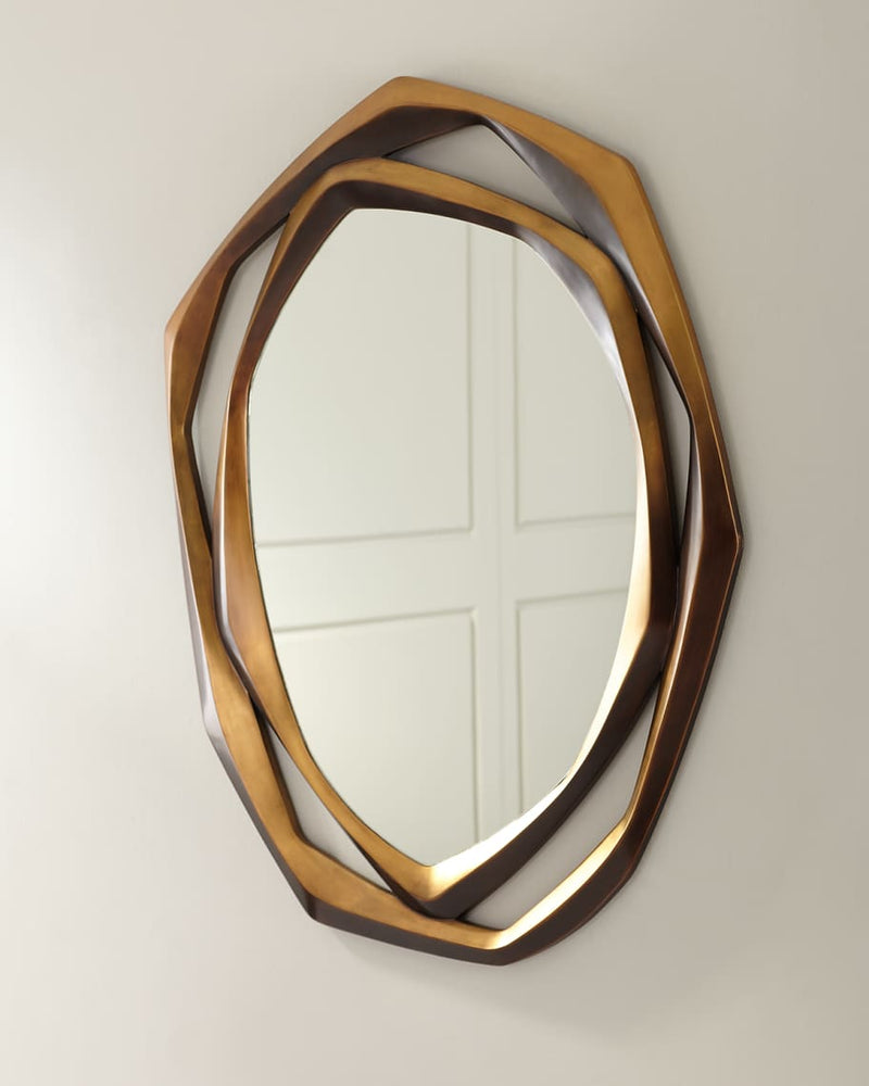 Waterfall Dark Bronze & Gold Mirror - Luxury Living Collection