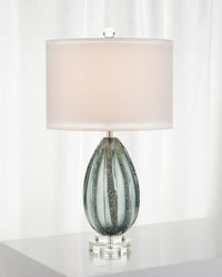 Kenzie Rainstorm Blue Glass Table Lamp - Luxury Living Collection