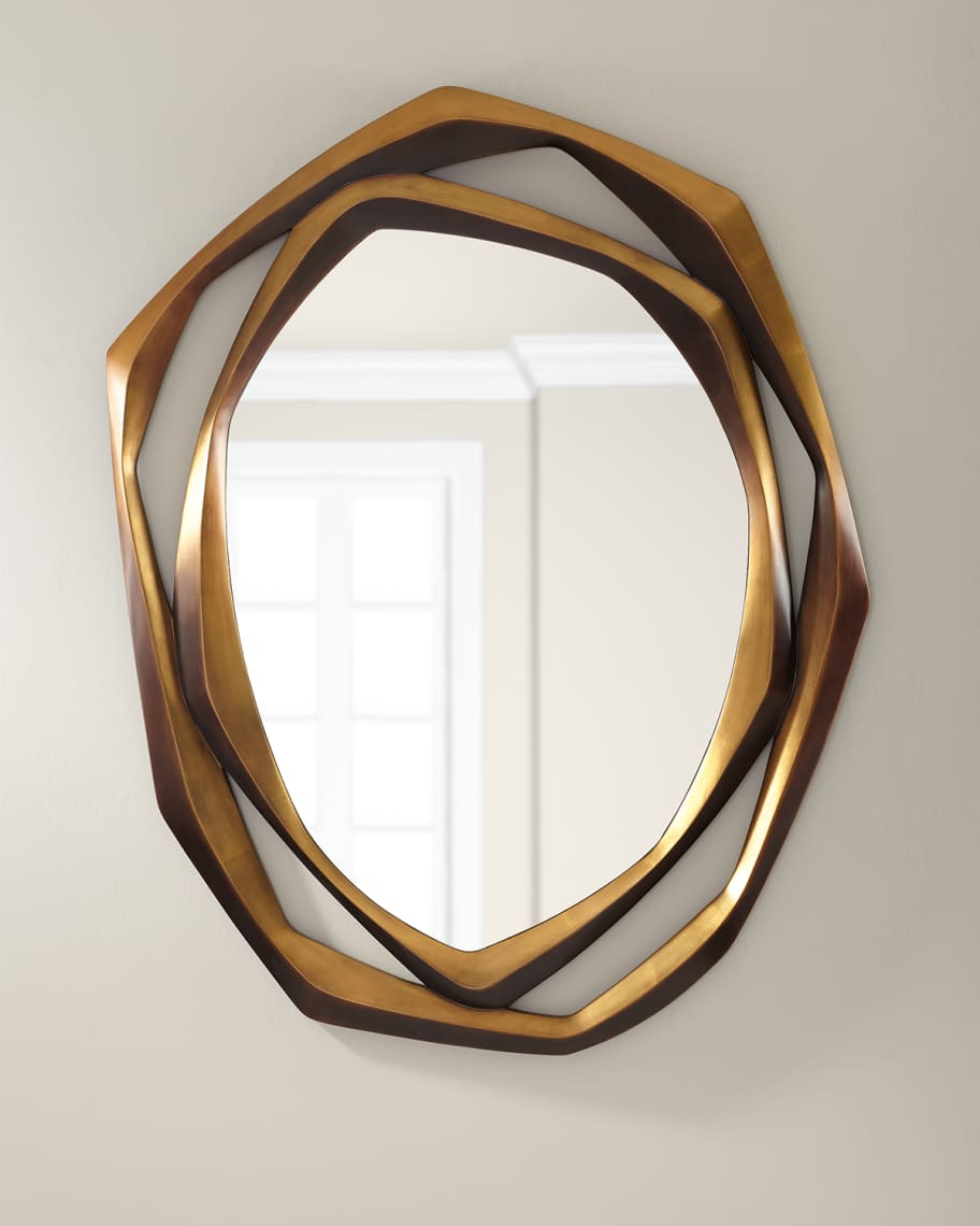 Waterfall Dark Bronze & Gold Mirror - Luxury Living Collection