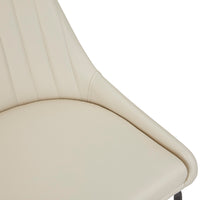 Roisin Taupe Leatherette with Black Legs Chair