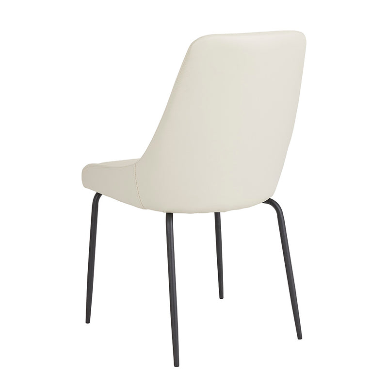 Roisin Taupe Leatherette with Black Legs Chair