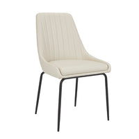 Roisin Taupe Leatherette with Black Legs Chair