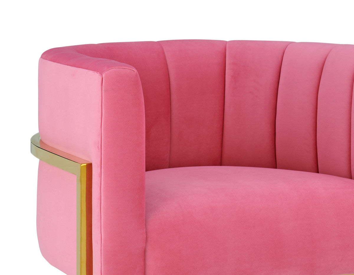 Chloe Rose Velvet Chair - Luxury Living Collection