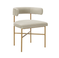 Stella Cream Velvet With Gold Frame Chair - Luxury Living Collection
