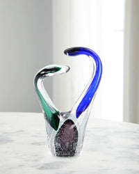 Zelie Swirls of Colour Glass Sculptures - Luxury Living Collection