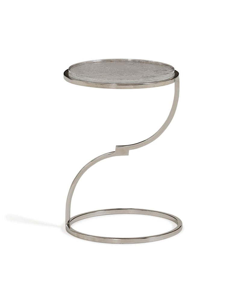 Georgette Polished Silver Accent Table - Luxury Living Collection