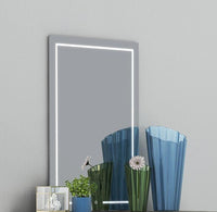 Lillianna White & Flannel Grey Bedroom Dresser Mirror