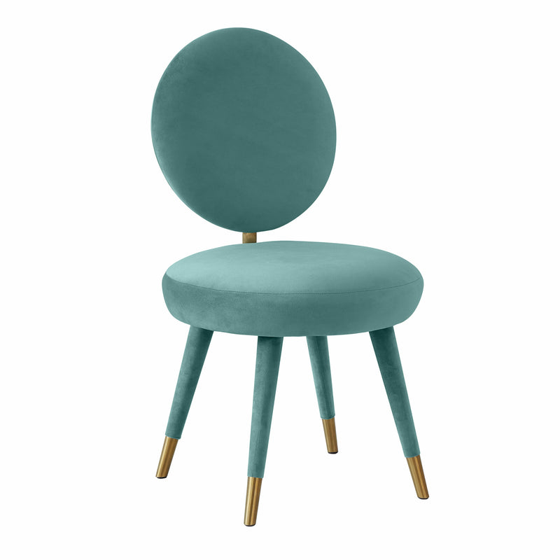 Adora Sea Blue Velvet Dining Chair - Luxury Living Collection