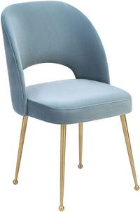 Giada Sea Blue Velvet Chair - Luxury Living Collection