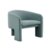 Gattara Sea Blue Velvet Accent Chair - Luxury Living Collection