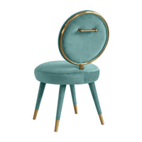 Adora Sea Blue Velvet Dining Chair - Luxury Living Collection